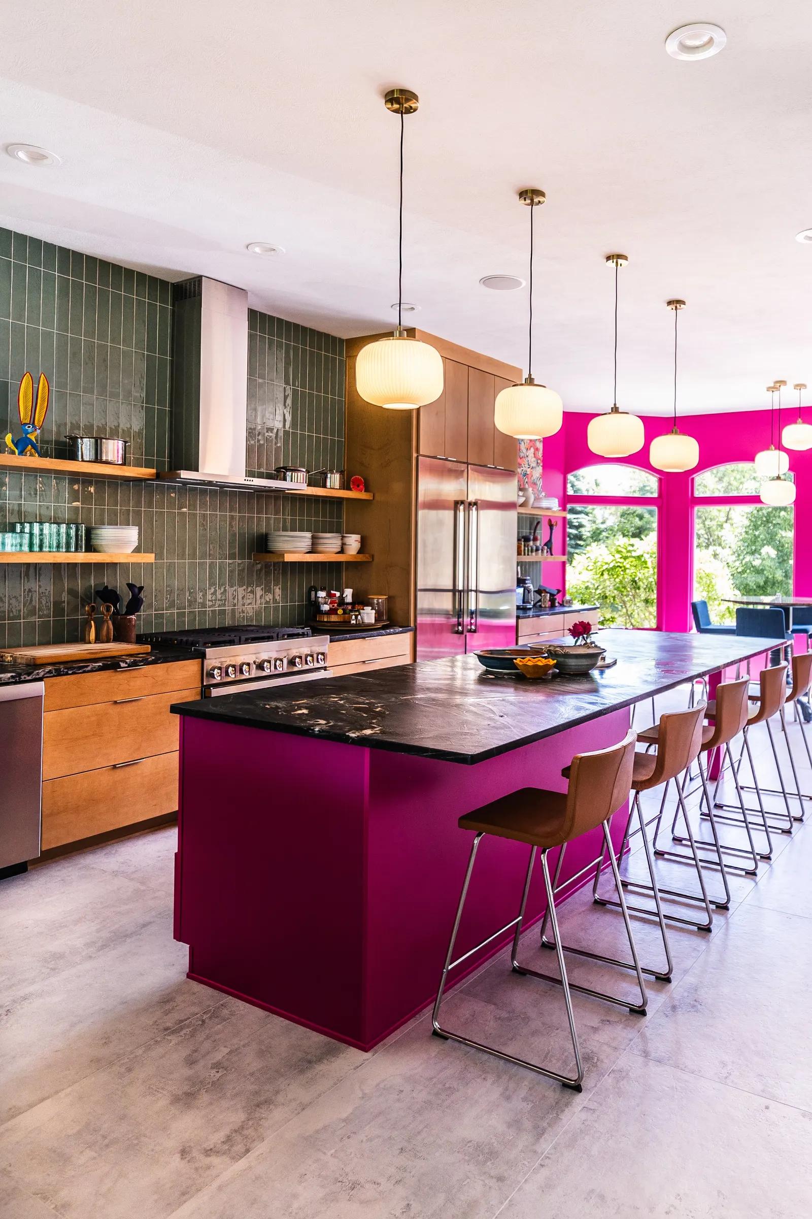 Whole-home remodel living area and architectural finishes
